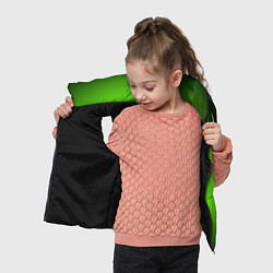 Детский жилет Кислотный зеленый с градиентом, цвет: 3D-черный — фото 2