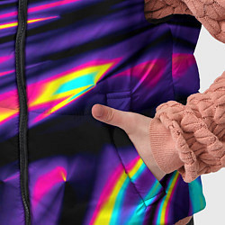 Детский жилет Неоновые разводы цветных красок, цвет: 3D-черный — фото 2