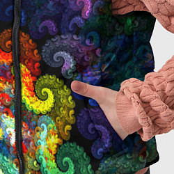 Детский жилет Фрактальный узор оптический, цвет: 3D-светло-серый — фото 2