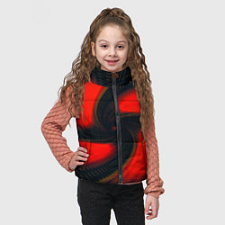 Детский жилет Закрученный вихрь - узор красный, цвет: 3D-красный — фото 2