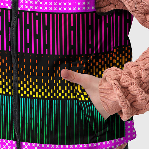 Детский жилет Patterned stripes / 3D-Светло-серый – фото 5