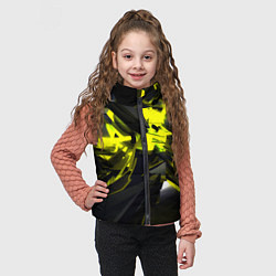 Детский жилет Yellow gold abstraction, цвет: 3D-черный — фото 2