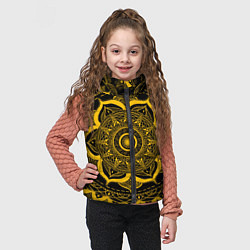 Детский жилет Яркий желтый узор, цвет: 3D-черный — фото 2