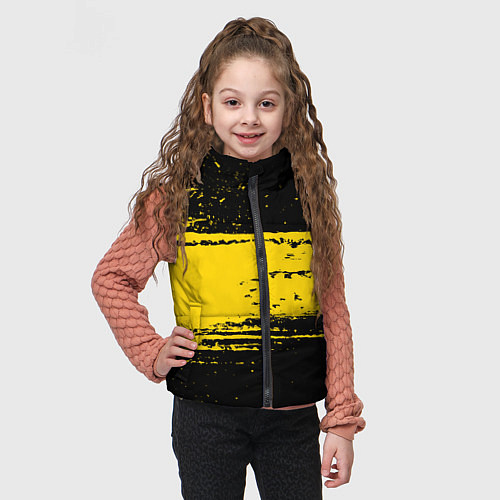 Детский жилет Желтое граффити / 3D-Красный – фото 3