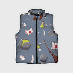 Детский жилет Паттерн с магическими принадлежностями, цвет: 3D-черный