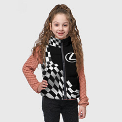 Детский жилет Lexus racing flag, цвет: 3D-черный — фото 2