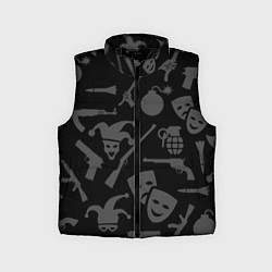 Детский жилет Маски Джокера и оружие, цвет: 3D-черный