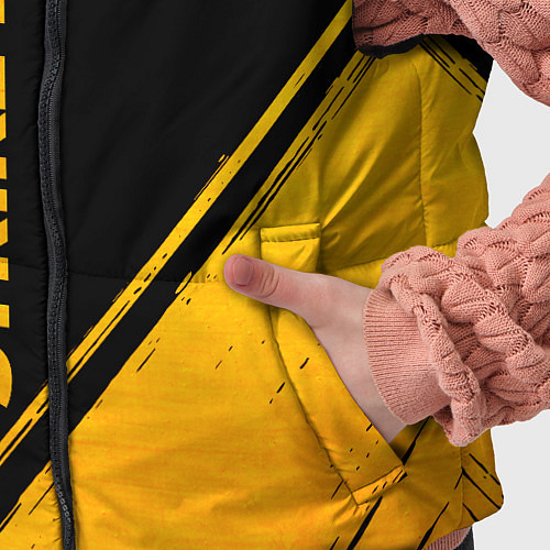 Детский жилет Counter Strike 2 - gold gradient: надпись, символ / 3D-Черный – фото 5