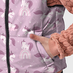 Детский жилет Розовый паттерн с единорогом, цвет: 3D-черный — фото 2