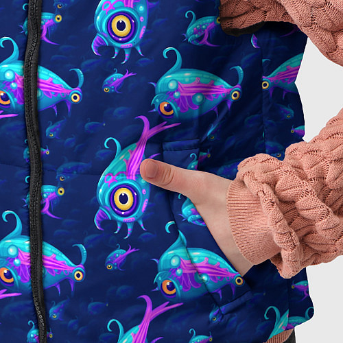 Детский жилет Subnautica паттерн с рыбами / 3D-Красный – фото 5