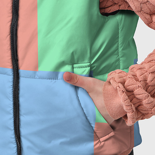 Детский жилет Разноцветные квадраты и прямоугольники / 3D-Красный – фото 5