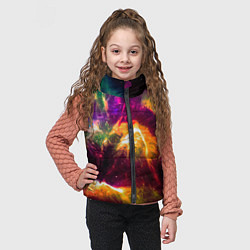 Детский жилет Небула в космосе разноцветная - нейронная сеть, цвет: 3D-светло-серый — фото 2