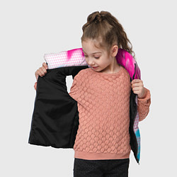 Детский жилет Mercedes neon gradient style: надпись, символ, цвет: 3D-черный — фото 2