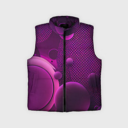 Детский жилет Фиолетовые шары, цвет: 3D-черный