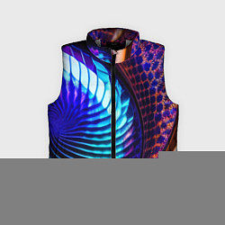 Детский жилет Неоновый водоворот, цвет: 3D-светло-серый