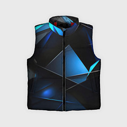 Детский жилет Blue black texture, цвет: 3D-красный
