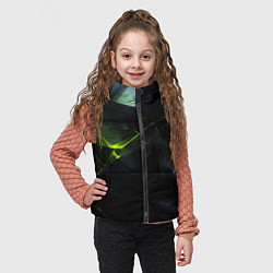 Детский жилет Black green elements, цвет: 3D-светло-серый — фото 2