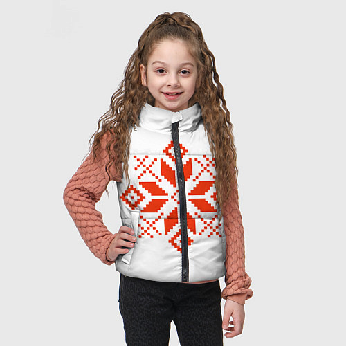 Детский жилет Удмуртский узор / 3D-Красный – фото 3