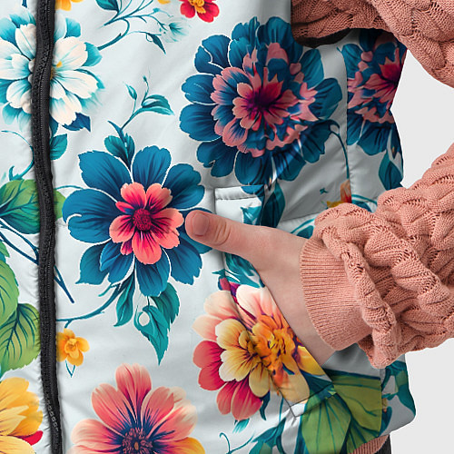 Детский жилет Цветочный узор красивый / 3D-Красный – фото 5