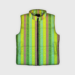 Детский жилет Abstraction green