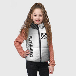 Детский жилет CreepyPasta glitch на светлом фоне: надпись, симво, цвет: 3D-черный — фото 2