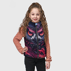 Детский жилет Сова взгляд краска, цвет: 3D-красный — фото 2