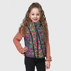 Детский жилет Цветочно-бензиновый узор, цвет: 3D-светло-серый — фото 2