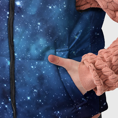 Детский жилет Звездное небо - нейросеть / 3D-Черный – фото 5