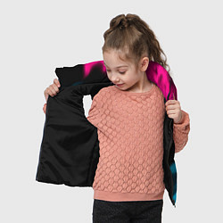 Детский жилет Chery - neon gradient: надпись, символ, цвет: 3D-черный — фото 2
