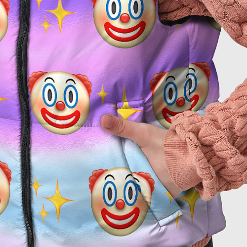 Детский жилет Узор с Клоунами / 3D-Светло-серый – фото 5