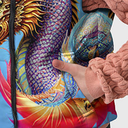 Детский жилет Dragon - irezumi - tattoo - Japan, цвет: 3D-светло-серый — фото 2