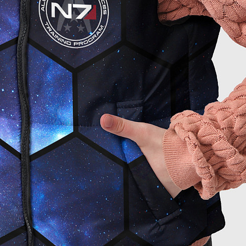 Детский жилет Mass Effect - N7 - Космос / 3D-Черный – фото 5