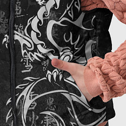 Детский жилет White dragon - grunge, цвет: 3D-черный — фото 2