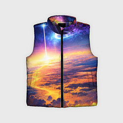 Детский жилет Космическая вселенная, цвет: 3D-светло-серый