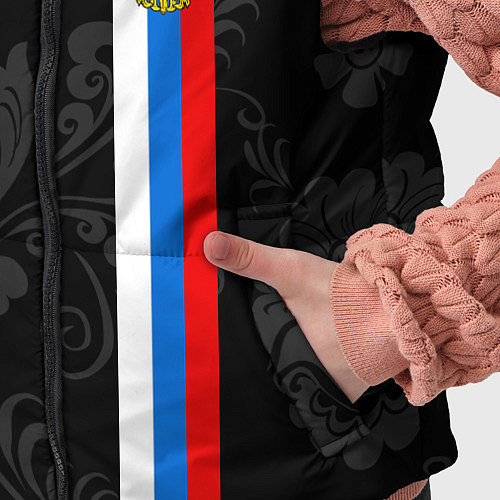 Детский жилет Russia black style / 3D-Светло-серый – фото 5