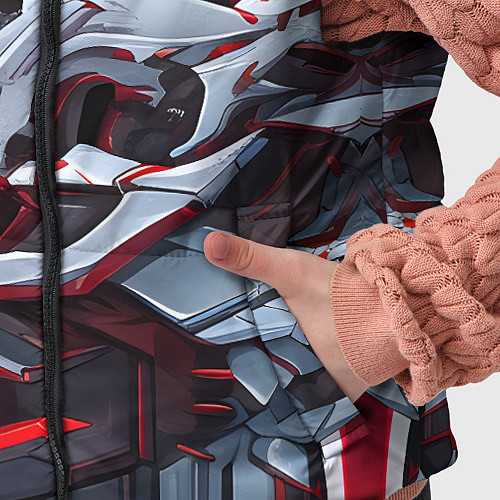 Детский жилет Череп киберпанк / 3D-Светло-серый – фото 5