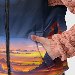 Детский жилет Млечный путь и облака на закате, цвет: 3D-красный — фото 2