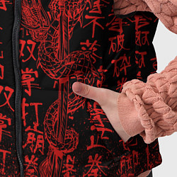 Детский жилет Дракон и катана - иероглифы, цвет: 3D-красный — фото 2