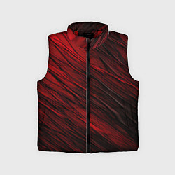 Детский жилет Black red texture, цвет: 3D-красный