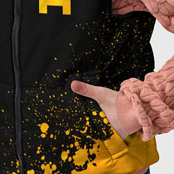 Детский жилет Minecraft - gold gradient: надпись, символ, цвет: 3D-черный — фото 2