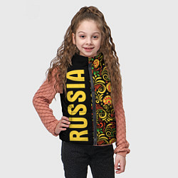Детский жилет Russia хохлома, цвет: 3D-черный — фото 2
