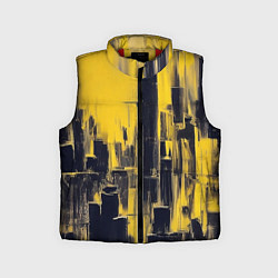 Детский жилет Большой нарисованный город, цвет: 3D-красный