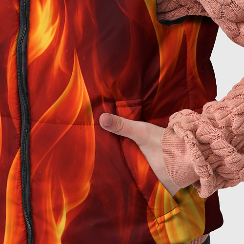 Детский жилет Пламя огня / 3D-Черный – фото 5
