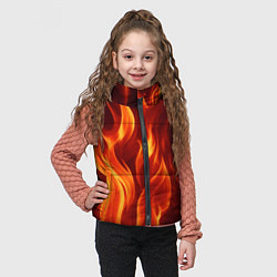 Детский жилет Пламя огня, цвет: 3D-светло-серый — фото 2