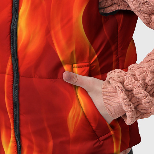 Детский жилет Огонь рыжий / 3D-Светло-серый – фото 5