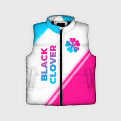 Детский жилет Black Clover neon gradient style: надпись, символ