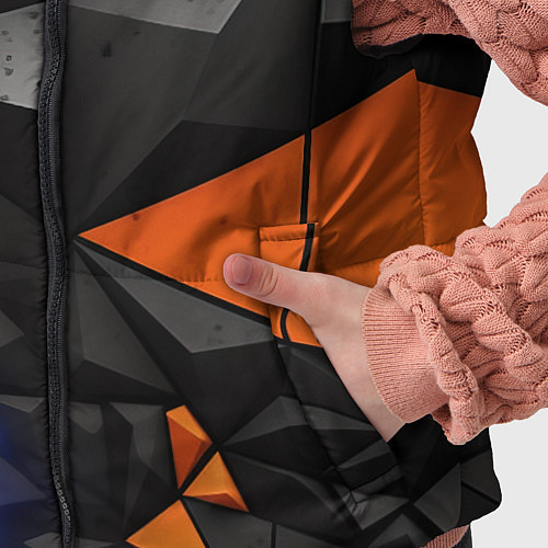 Детский жилет Juventus orange black style / 3D-Светло-серый – фото 5