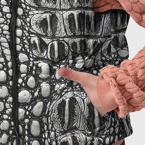Детский жилет Кожа крокодила - текстура / 3D-Черный – фото 5