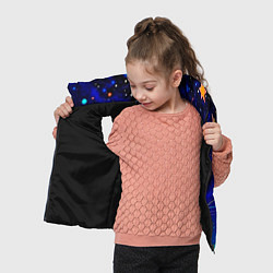 Детский жилет Мультяшный космос темно-синий, цвет: 3D-черный — фото 2