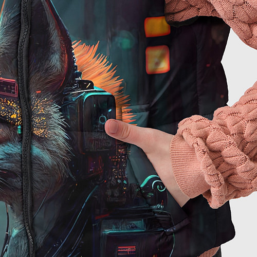 Детский жилет Кибернетический лис / 3D-Черный – фото 5